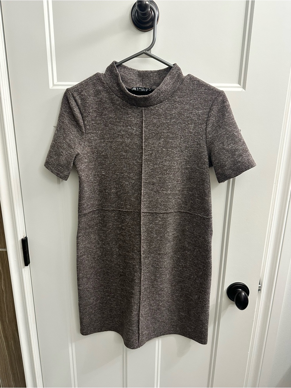 Zara Brown Mini Dress with Highneck Line  BNWT
